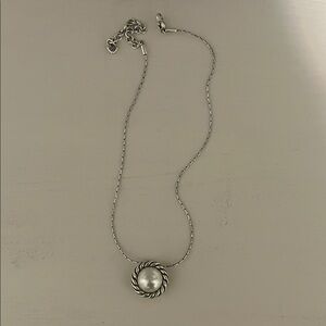 Brighton Silver Necklace with Pearl Accent